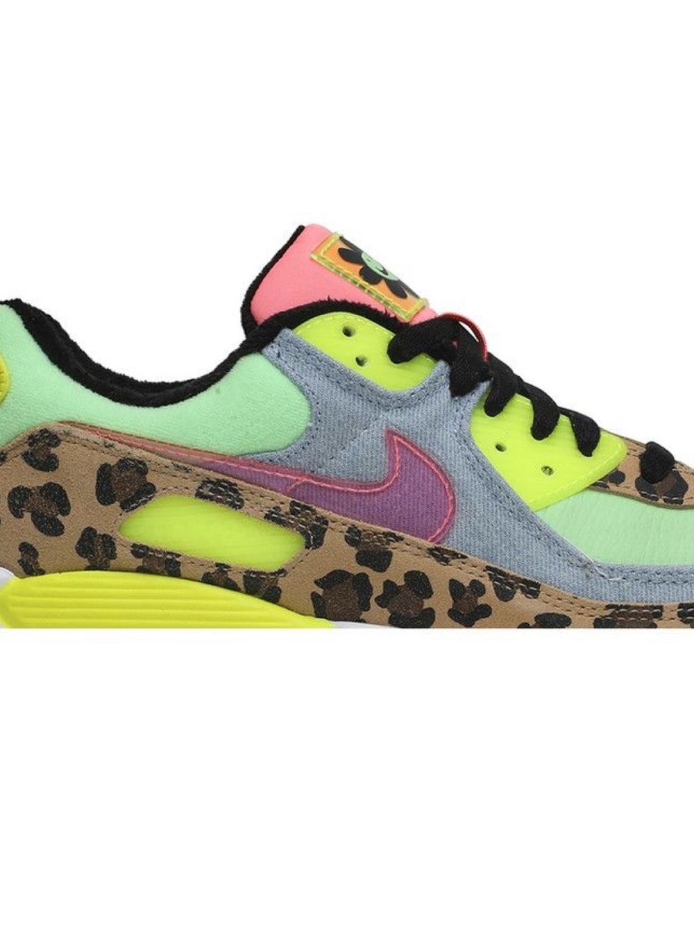 Nike Wmns Air Max 90 LX 'Illusion Green' Denim Leopard Sneakers - Size W 9/M 7.5 - Picture 5 of 11